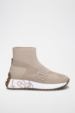 Sneakers-chaussettes Lolo - Sable