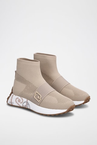 Sneakers-chaussettes Lolo - Sable