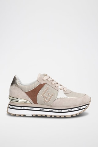 Sneakers en cuir de taureau Maxi Wonder - Sable