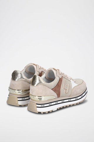 Sneakers en cuir de taureau Maxi Wonder - Sable