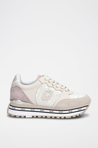 Sneakers en cuir de taureau Maxi Wonder - Sable