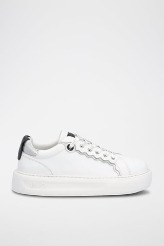 Sneakers plateformes en cuir Kylie - Blanc