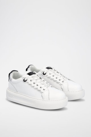 Sneakers plateformes en cuir Kylie - Blanc