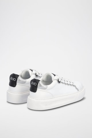 Sneakers plateformes en cuir Kylie - Blanc
