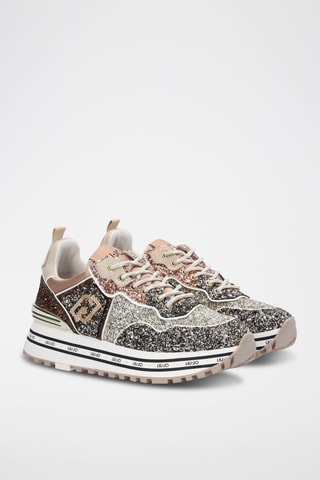 Sneakers plateformes Maxi Wonder - Noir et doré