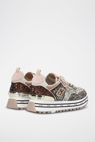 Sneakers plateformes Maxi Wonder - Noir et doré