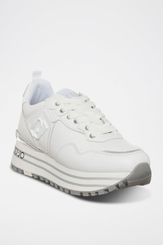 Sneakers plateformes  en cuir - Blanc