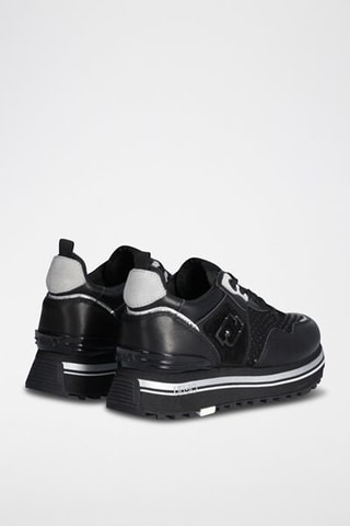 Sneakers plateformes  en cuir - Noir