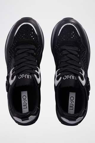 Sneakers plateformes  en cuir - Noir