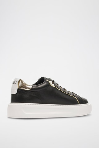 Sneakers en cuir de taureau Kylie - Noir