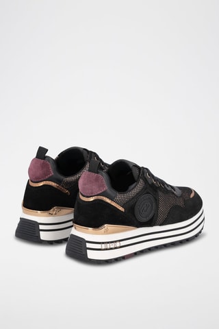 Sneakers plateformes en nubuck Maxi Wonder - Noir