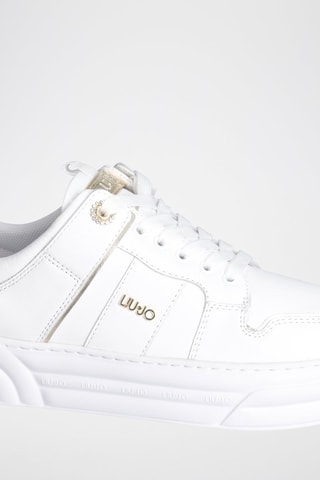Sneakers plateformes - Blanc et doré