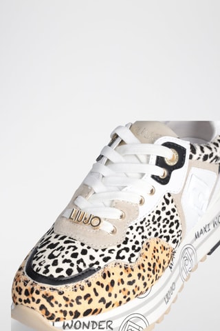 Sneakers plateformes - Blanc et orange
