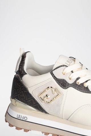 Sneakers plateformes - Crème et noir