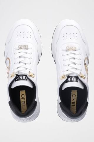 Sneakers plateformes - Blanc et doré