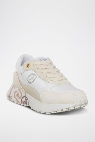 Sneakers en cuir de taureau Lolo - Ecru