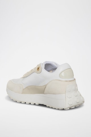 Sneakers en cuir de taureau Lolo - Ecru
