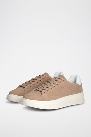 Baskets plateformes en nubuck Big - Beige