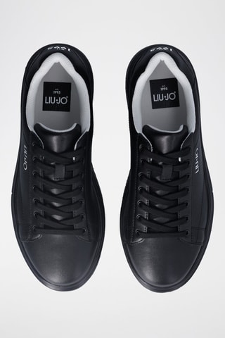 Baskets plateformes en cuir Big - Noir