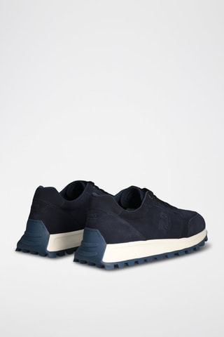 Baskets en nubuck Running - Bleu marine