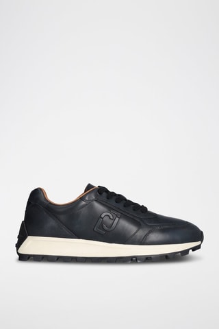 Baskets en cuir Running - Bleu marine