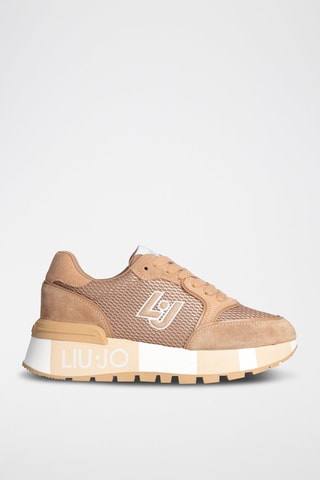 Sneakers plateformes en cuir Amazing - Beige