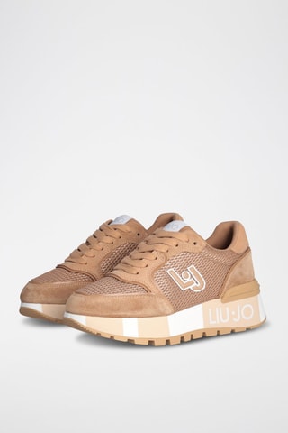 Sneakers plateformes en cuir Amazing - Beige