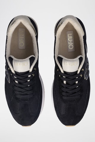 Baskets plateformes en cuir de taureau Dreamy - Noir