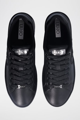 Baskets en cuir de taureau Silvia  - Noir