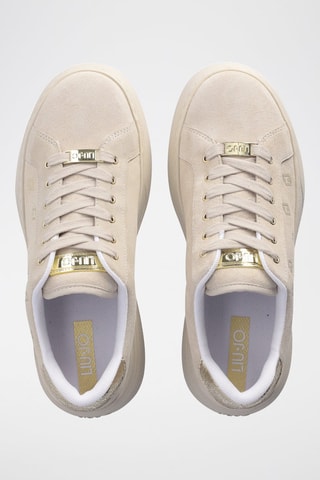 Baskets en cuir de taureau nubuck Tami - Rose poudré