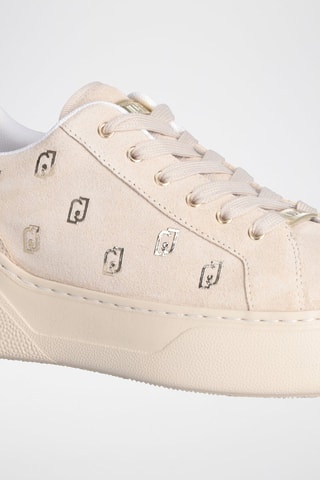 Baskets en cuir de taureau nubuck Tami - Rose poudré