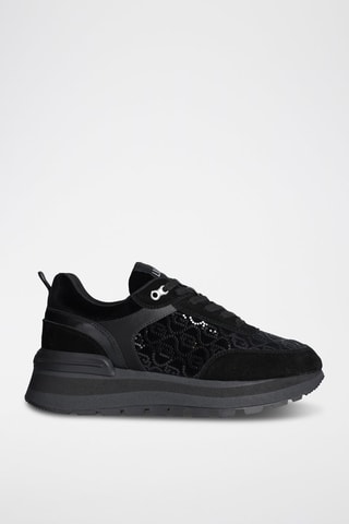 Baskets plateformes en cuir Amazing - Noir