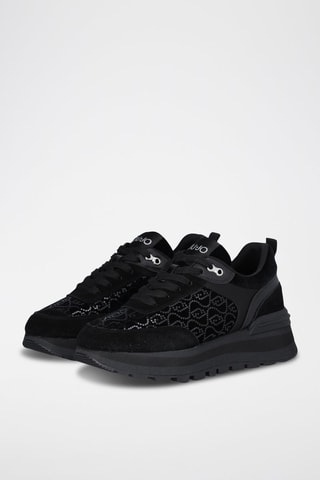 Baskets plateformes en cuir Amazing - Noir