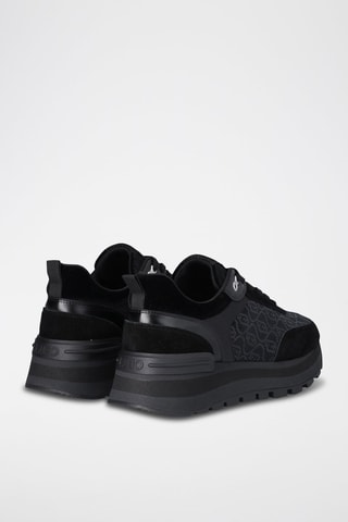 Baskets plateformes en cuir Amazing - Noir