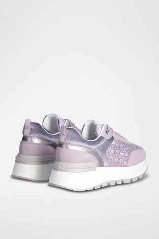 Baskets plateformes en cuir Amazing - Lilas