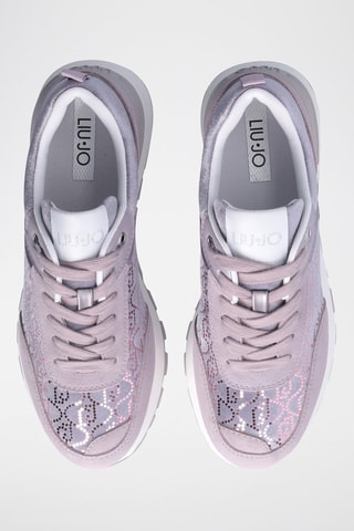 Baskets plateformes en cuir Amazing - Lilas