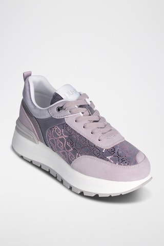 Baskets plateformes en cuir Amazing - Lilas