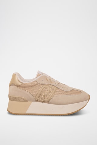 Baskets plateformes en cuir Dreamy - Beige