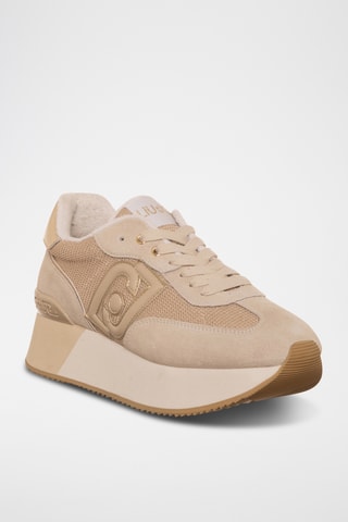 Baskets plateformes en cuir Dreamy - Beige