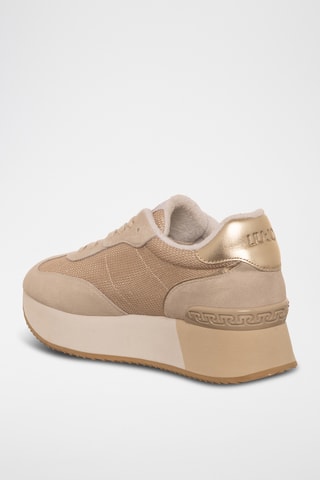 Baskets plateformes en cuir Dreamy - Beige