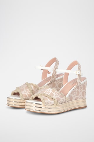 Sandales compensées Karen - Beige