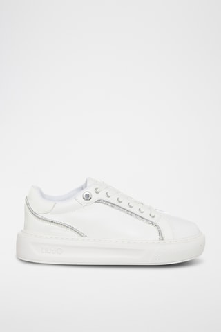 Sandales plateformes en cuir Kylie - Blanc
