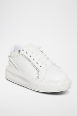 Sandales plateformes en cuir Kylie - Blanc