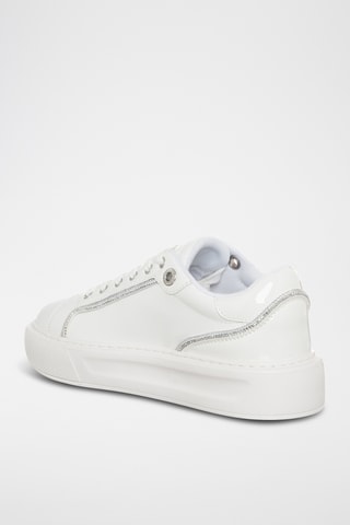 Sandales plateformes en cuir Kylie - Blanc