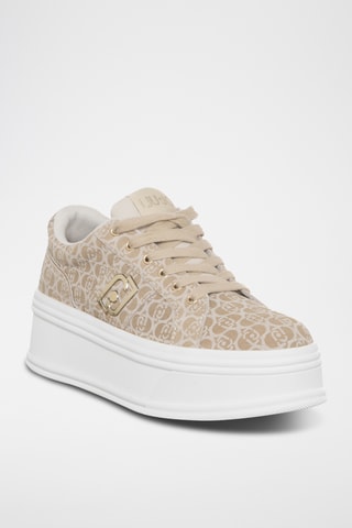 Baskets plateformes en cuir Selma - Marron