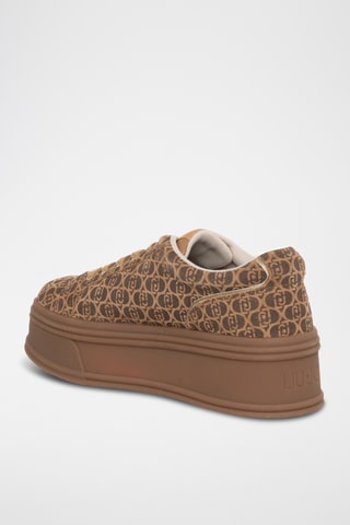 Baskets plateformes en cuir Selma - Marron
