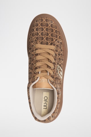 Baskets plateformes en cuir Selma - Marron
