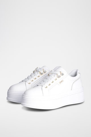 Baskets plateformes en cuir Selma - Blanc