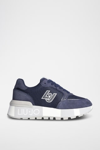 Baskets plateformes en cuir Amazing - Bleu