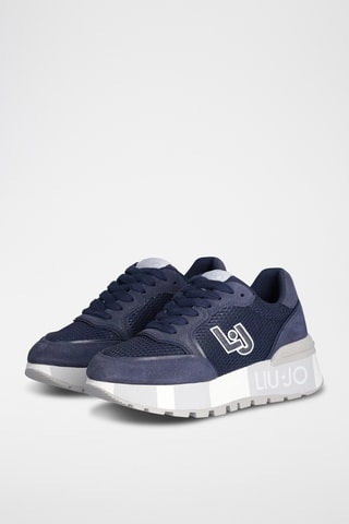 Baskets plateformes en cuir Amazing - Bleu
